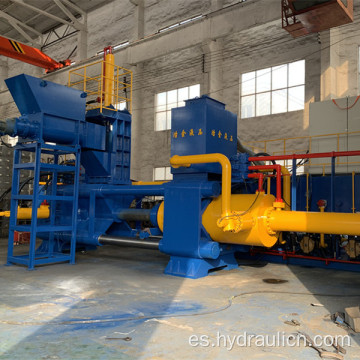 Máquina de prensa de briquetas de acero horizontal de 1000 toneladas que se desmorona